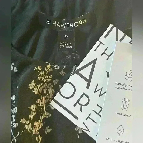 41 Hawthorn NWOT Ruched Sleeveless Midi Dress Size 2X - Picture 10 of 10